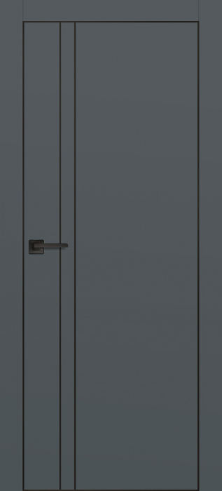 Межкомнатная дверь эмалекс Urban 2V Графит BM 4x4