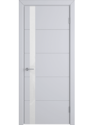 Межкомнатная дверь эмаль Trivia  WHITE GLOSS светло серая