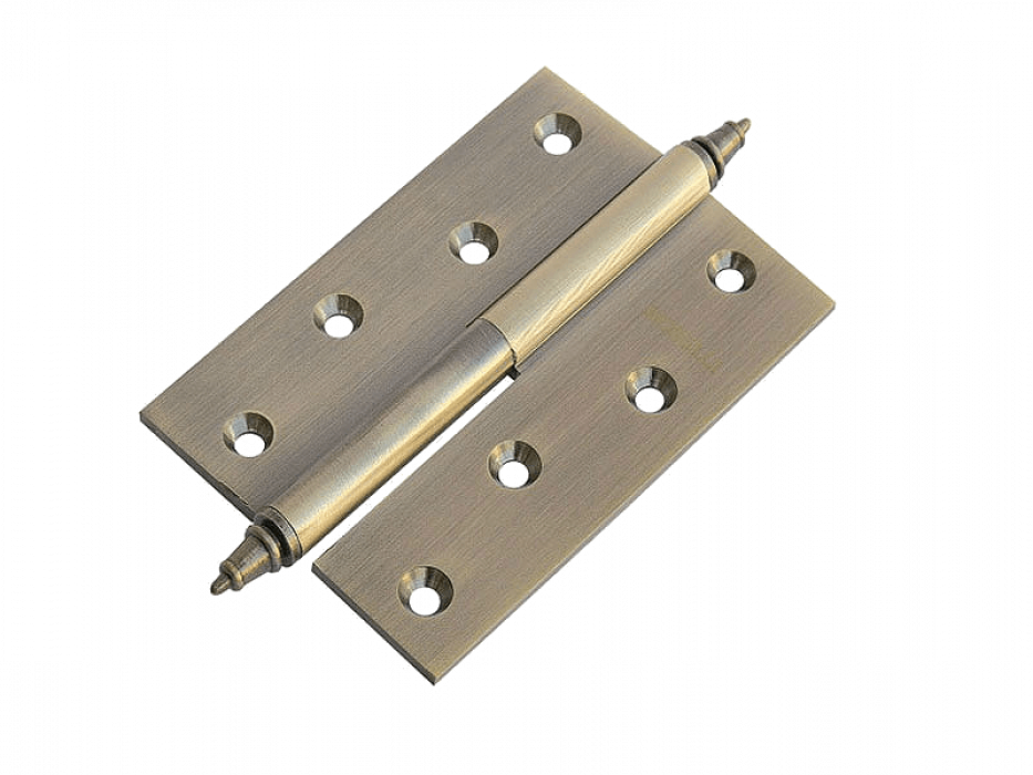Петля латунная разъёмная с короной MB 100X70X3 AB L C Цвет - Античная бронза Петля латунная разъёмная с короной MB 100X70X3 AB L C Цвет - Античная бронза