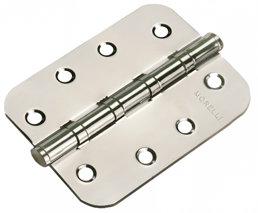 Петля стальная универсальная скругленная MS-C 100X70X2.5-4BB SN Цвет - Белый никель Петля стальная универсальная скругленная MS-C 100X70X2.5-4BB SN Цвет - Белый никель