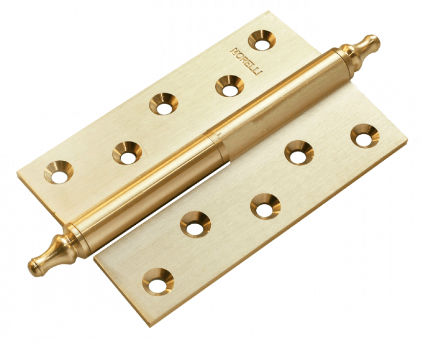 Петля латунная разъёмная с короной MB 120X80X3.5 SG L C Цвет - Матовое Золото Петля латунная разъёмная с короной MB 120X80X3.5 SG L C Цвет - Матовое Золото