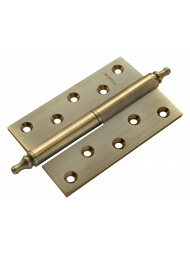 Петля латунная разъёмная с короной MB 120X80X3.5 AB R C Цвет - Античная бронза