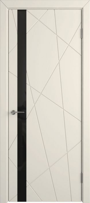 Межкомнатная дверь  Flitta | Ivory | Black Gloss